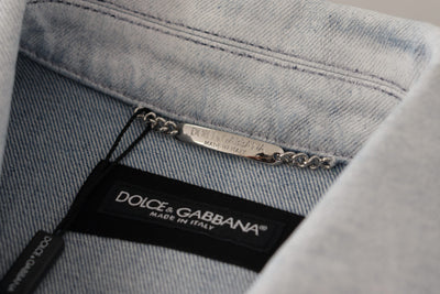 Dolce & Gabbana Light Blue Cotton Stretch Denim  Jacket