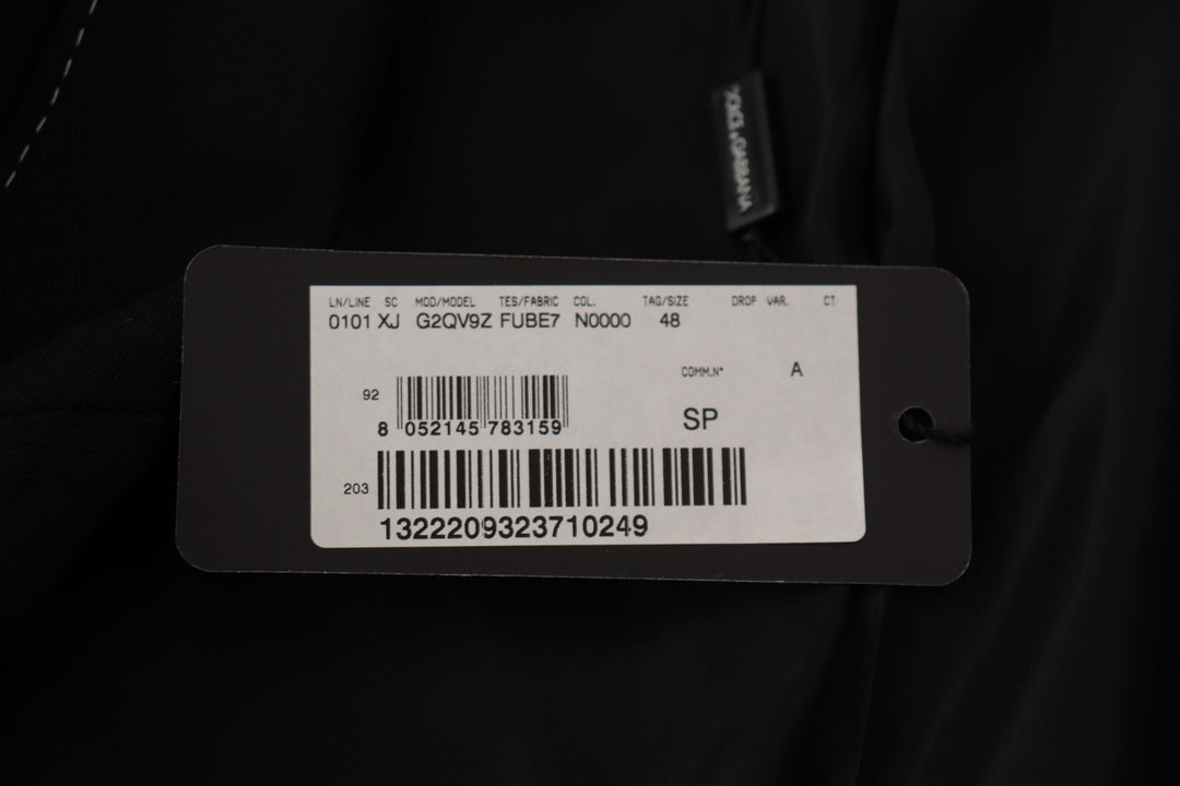 Dolce & Gabbana Black Double Breasted Coat Blazer Jacket