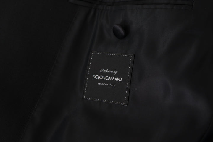 Dolce & Gabbana Black Double Breasted Coat Blazer Jacket