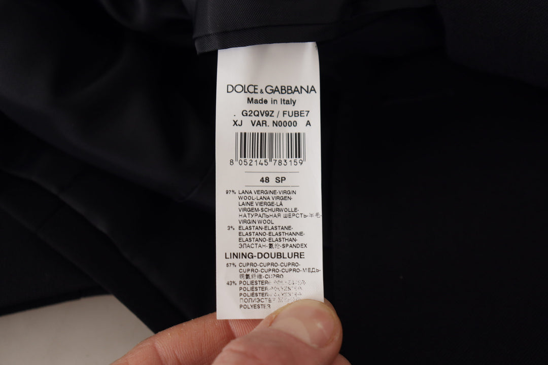 Dolce & Gabbana Black Double Breasted Coat Blazer Jacket