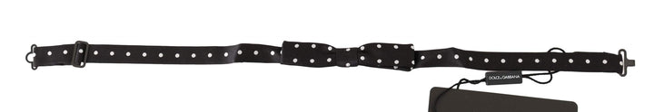 Dolce & Gabbana  Black 100% Silk Polka Dot Adjustable Neck Bow Tie #men, Accessories - New Arrivals, Black, Brand_Dolce & Gabbana, Catch, Dolce & Gabbana, feed-agegroup-adult, feed-color-black, feed-gender-male, feed-size-OS, Gender_Men, Kogan, Ties & Bowties - Men - Accessories at SEYMAYKA