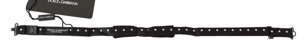 Dolce & Gabbana  Black 100% Silk Polka Dot Adjustable Neck Bow Tie #men, Accessories - New Arrivals, Black, Brand_Dolce & Gabbana, Catch, Dolce & Gabbana, feed-agegroup-adult, feed-color-black, feed-gender-male, feed-size-OS, Gender_Men, Kogan, Ties & Bowties - Men - Accessories at SEYMAYKA