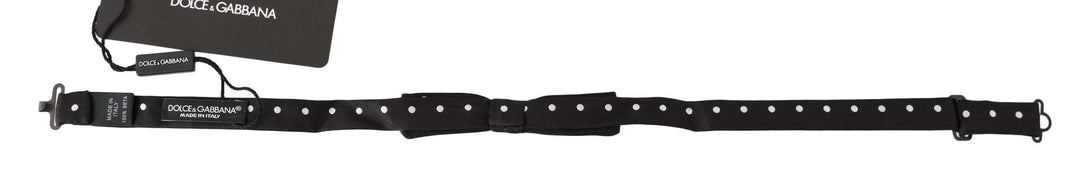 Dolce & Gabbana  Black 100% Silk Polka Dot Adjustable Neck Bow Tie #men, Accessories - New Arrivals, Black, Brand_Dolce & Gabbana, Catch, Dolce & Gabbana, feed-agegroup-adult, feed-color-black, feed-gender-male, feed-size-OS, Gender_Men, Kogan, Ties & Bowties - Men - Accessories at SEYMAYKA