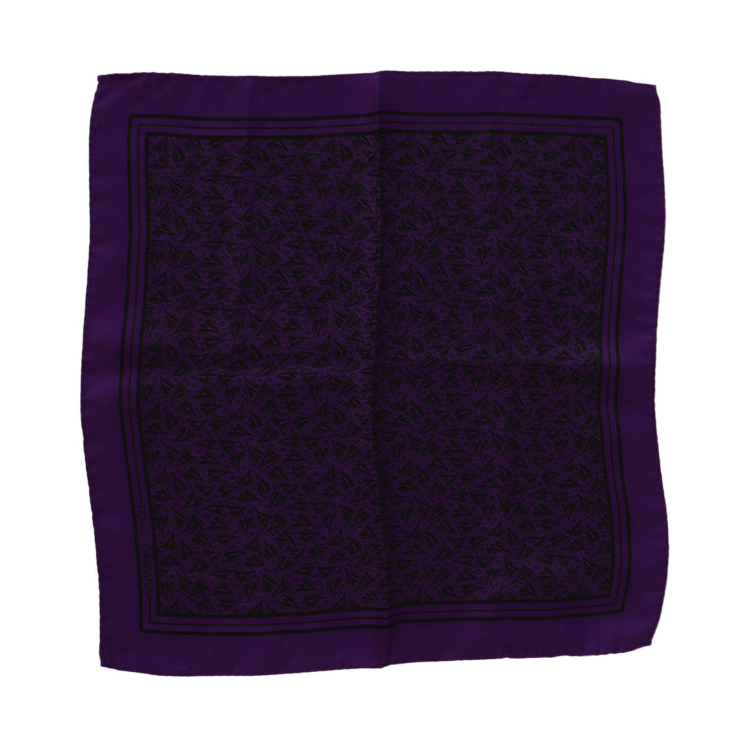 Dolce & Gabbana Purple Patterned Square Handkerchief Scarf #men, Dolce & Gabbana, feed-1, Purple, Scarves - Men - Accessories at SEYMAYKA