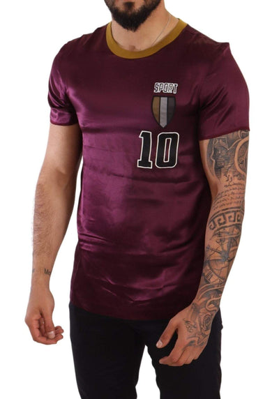 Dolce & Gabbana Purple Sport 10 Embroidery Crewneck T-shirt #men, Dolce & Gabbana, feed-agegroup-adult, feed-color-Purple, feed-gender-male, IT46 | S, Purple, T-Shirts - Men - Clothing at SEYMAYKA
