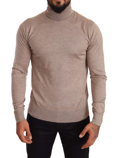 Dolce & Gabbana Beige Cashmere Turtleneck Pullover Sweater #men, Beige, Dolce & Gabbana, feed-agegroup-adult, feed-color-Beige, feed-gender-male, IT46 | S, IT48 | M, IT50 | L, Sweaters - Men - Clothing at SEYMAYKA