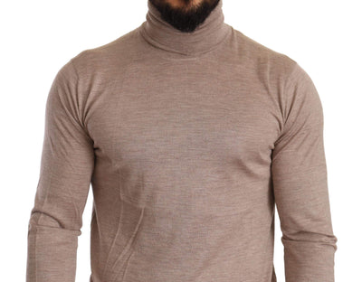 Dolce & Gabbana Beige Cashmere Turtleneck Pullover Sweater #men, Beige, Dolce & Gabbana, feed-agegroup-adult, feed-color-Beige, feed-gender-male, IT46 | S, IT48 | M, IT50 | L, Sweaters - Men - Clothing at SEYMAYKA