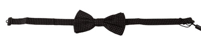 Dolce & Gabbana Black Patterned Adjustable Neck Papillon Bow Tie #men, Black, Dolce & Gabbana, feed-1, Ties & Bowties - Men - Accessories at SEYMAYKA