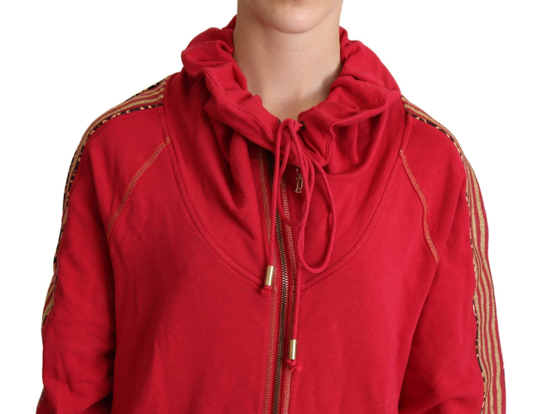 John Galliano Red Full Zip Jacket Sweatshirt Hooded Sweater feed-agegroup-adult, feed-color-Red, feed-gender-female, IT40|S, John Galliano, Red, Sweaters - Women - Clothing at SEYMAYKA