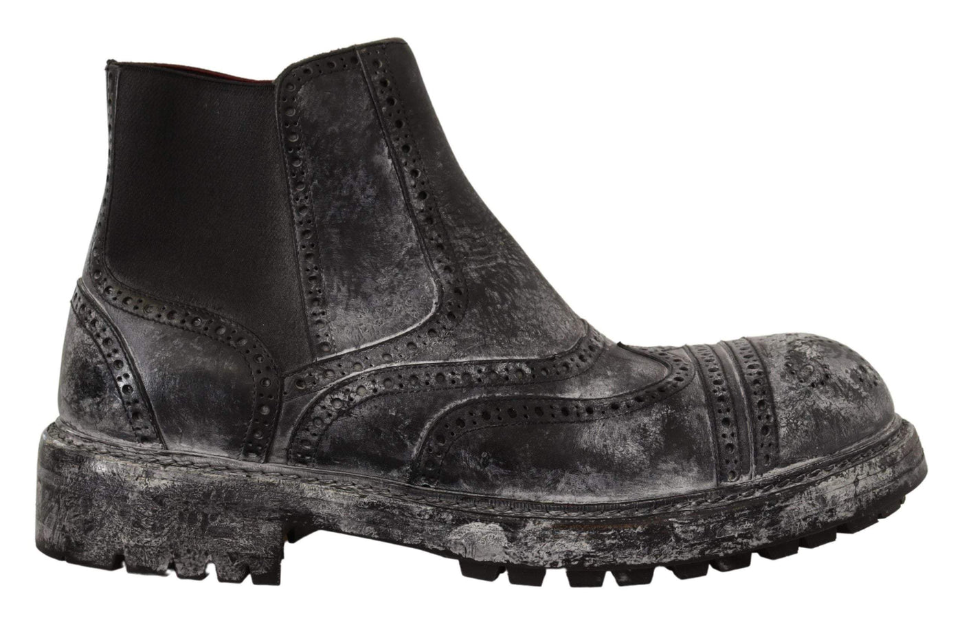 Dolce & Gabbana Gray Leather Ankle Casual s Boots #men, Boots - Men - Shoes, Dolce & Gabbana, EU42/US9, feed-1, Gray at SEYMAYKA