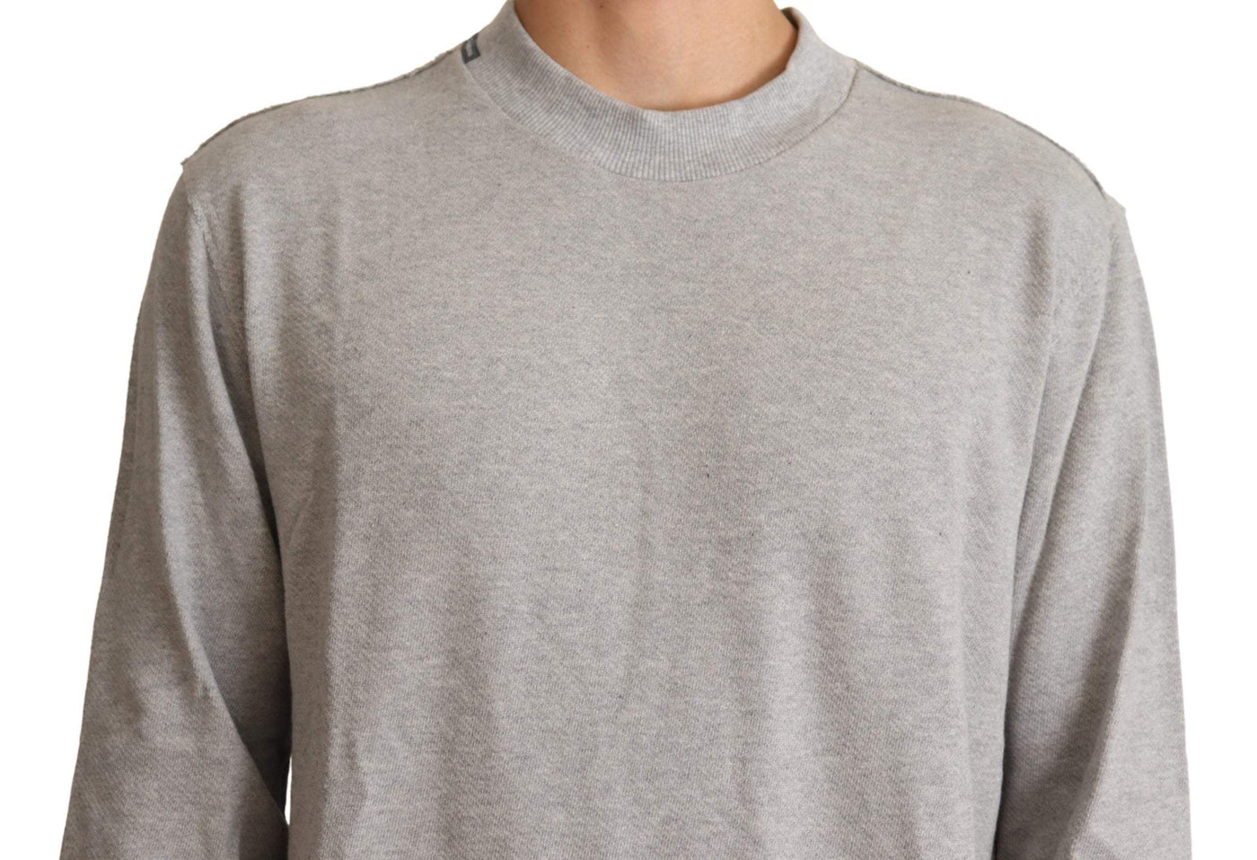Dolce & Gabbana Gray Cotton Crewneck Pullover Sweater #men, Dolce & Gabbana, feed-agegroup-adult, feed-color-Gray, feed-gender-male, Gray, IT50 | L, Sweaters - Men - Clothing at SEYMAYKA