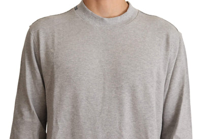 Dolce & Gabbana Gray Cotton Crewneck Pullover Sweater #men, Dolce & Gabbana, feed-agegroup-adult, feed-color-Gray, feed-gender-male, Gray, IT50 | L, Sweaters - Men - Clothing at SEYMAYKA