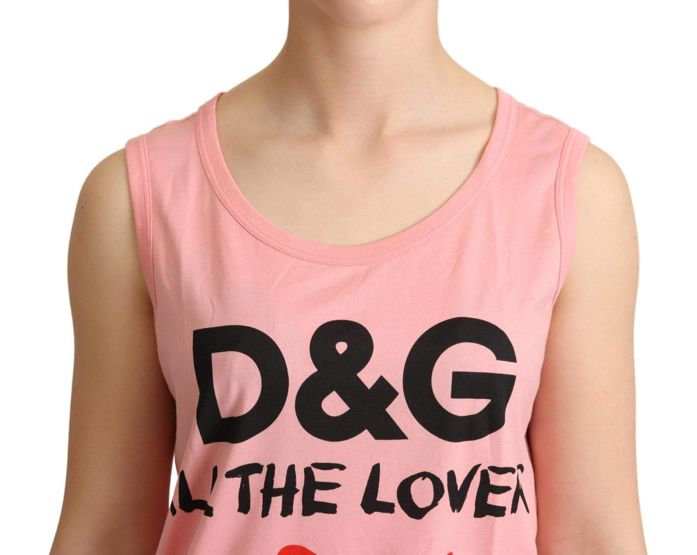 Dolce & Gabbana Pink All The Lovers Tank Top T-shirt Dolce & Gabbana, feed-agegroup-adult, feed-color-Pink, feed-gender-female, IT36 | XS, IT38|XS, IT40|S, IT42|M, IT44|L, IT46|XL, IT48|XXL, Pink, Tops & T-Shirts - Women - Clothing at SEYMAYKA