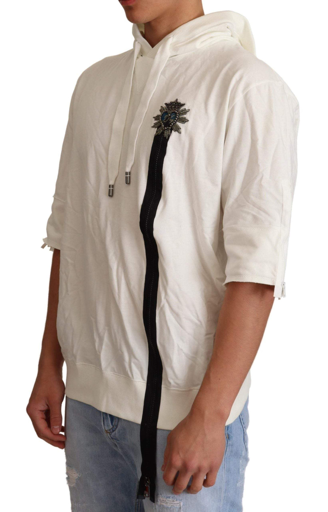 Dolce & Gabbana White Hooded Limited Edition Sweater #men, Dolce & Gabbana, feed-agegroup-adult, feed-color-White, feed-gender-male, IT48 | M, IT50 | L, IT52 | XL, Off White, Sweaters - Men - Clothing at SEYMAYKA