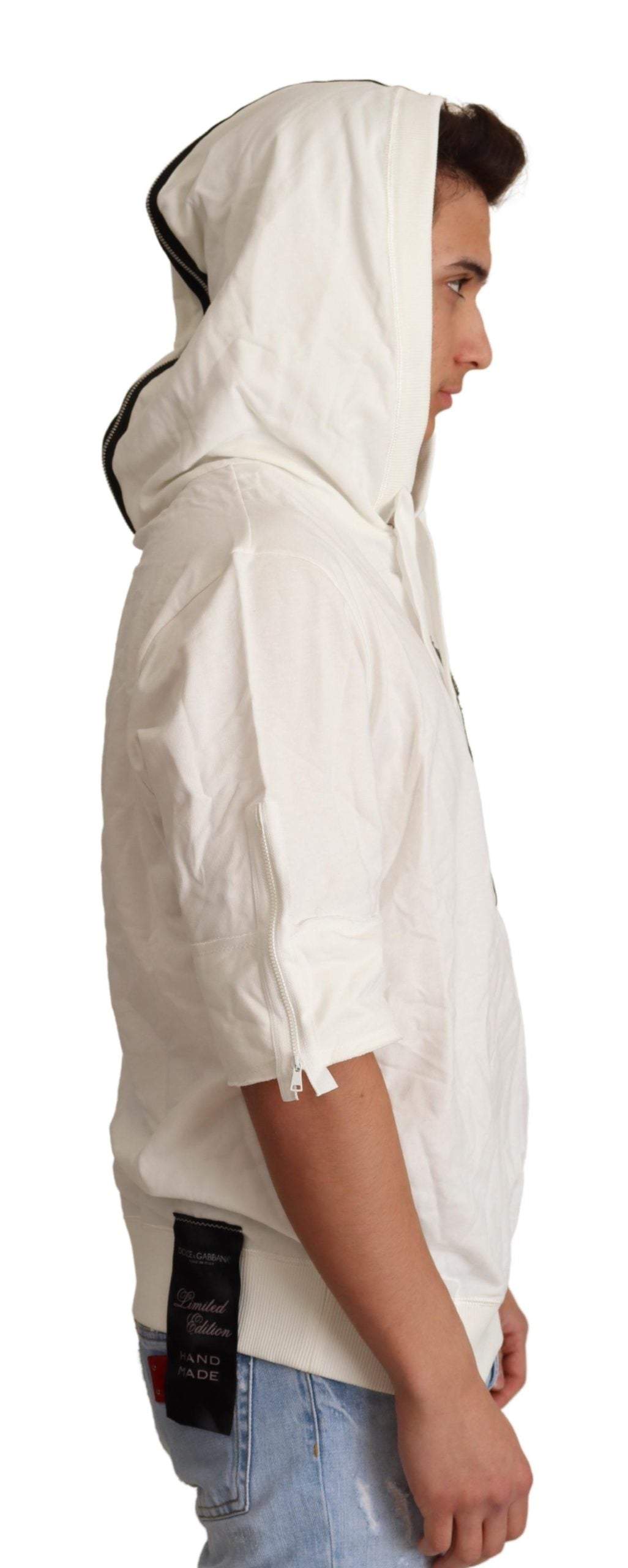 Dolce & Gabbana White Hooded Limited Edition Sweater #men, Dolce & Gabbana, feed-agegroup-adult, feed-color-White, feed-gender-male, IT48 | M, IT50 | L, IT52 | XL, Off White, Sweaters - Men - Clothing at SEYMAYKA