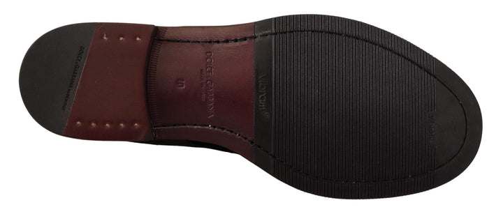 Dolce & Gabbana Black Velvet Exotic Leather Shoes #men, Black, Dolce & Gabbana, EU44/US11, feed-1, Formal - Men - Shoes at SEYMAYKA