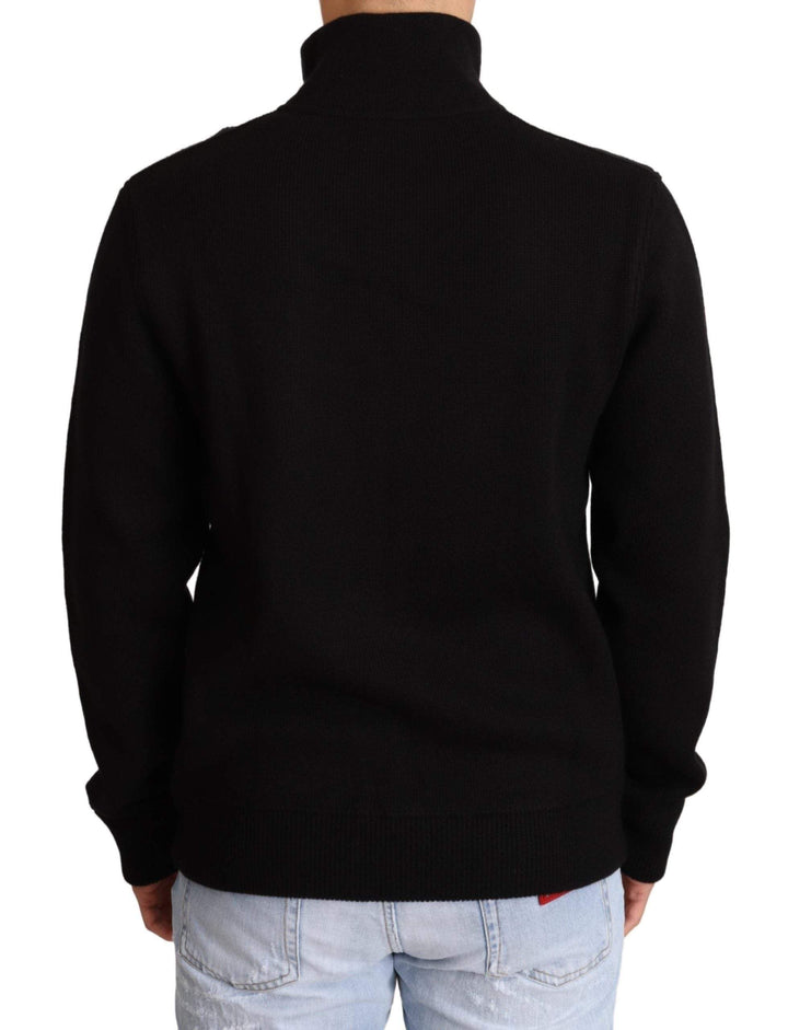 Dolce & Gabbana Black Cashmere Zipper Mens Sweater #men, Black, Dolce & Gabbana, feed-agegroup-adult, feed-color-Black, feed-gender-male, IT44 | XS, IT46 | S, IT48 | M, IT52 | L, IT54 | XL, Sweaters - Men - Clothing at SEYMAYKA
