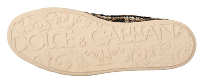 Dolce & Gabbana Beige Brown Wool Cotton High Top Sneakers #men, Beige, Dolce & Gabbana, EU44/US11, feed-1, Sneakers - Men - Shoes at SEYMAYKA