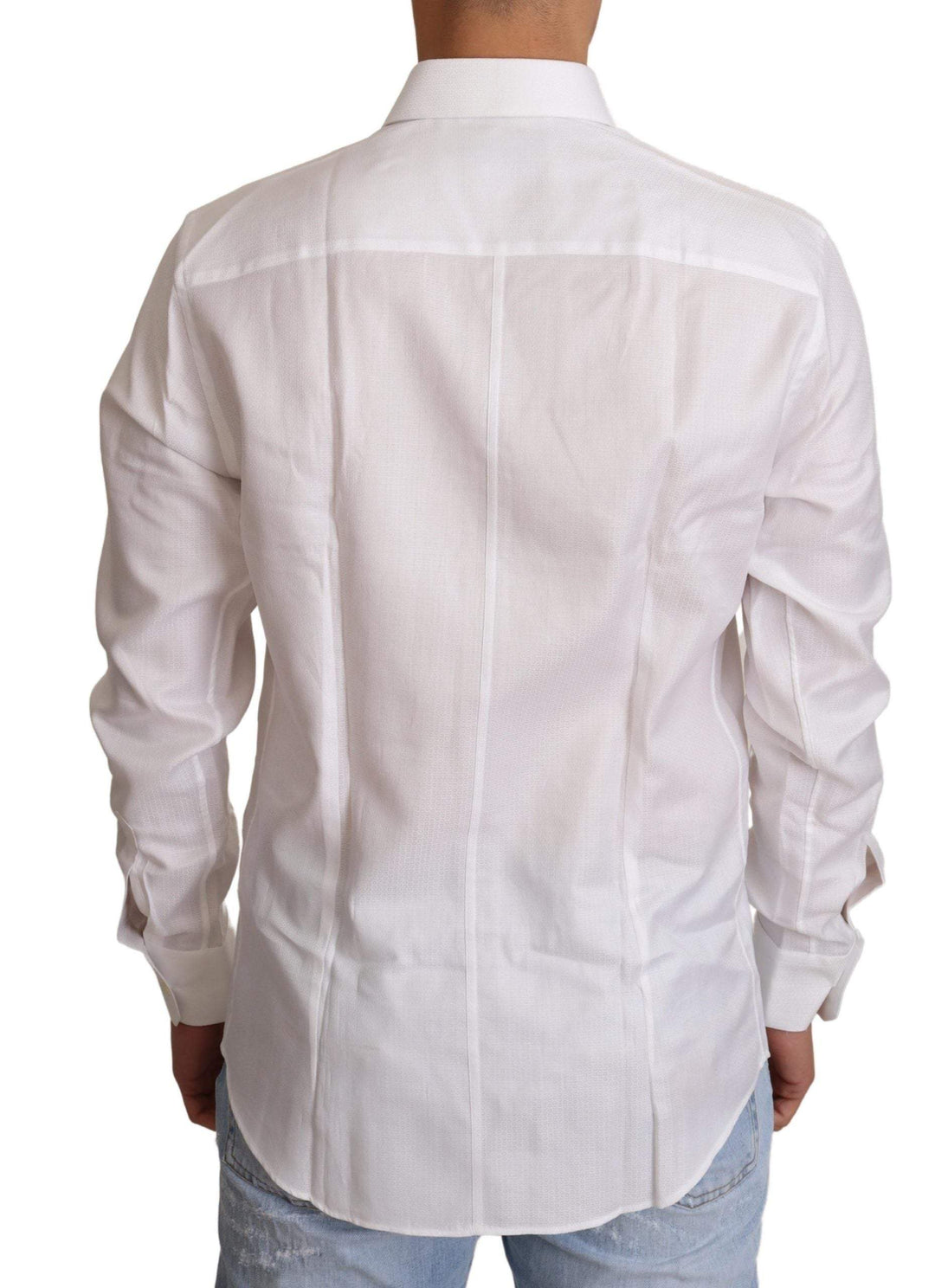 Dolce & Gabbana White Cotton Dress Formal MARTINI Shirt #men, Dolce & Gabbana, feed-agegroup-adult, feed-color-White, feed-gender-male, IT40 | M, IT41 | L, Shirts - Men - Clothing, White at SEYMAYKA