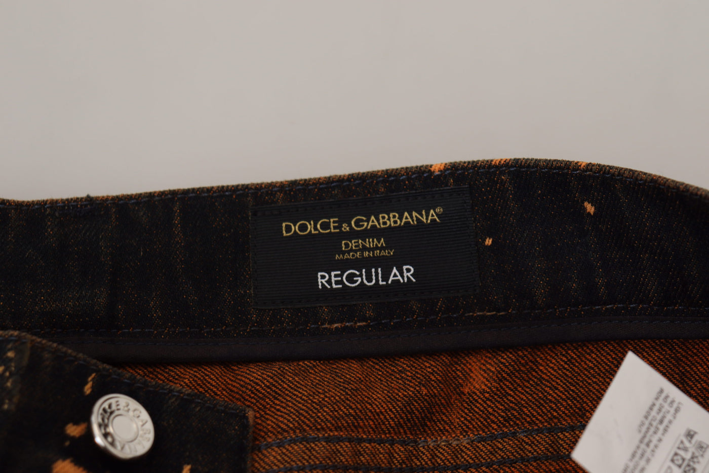 Dolce & Gabbana Golden Ash Cotton Retro Men Denim Jeans