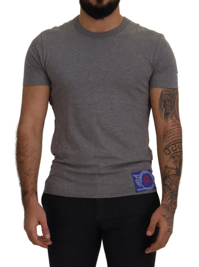 Dolce & Gabbana Grey DG Logo Patch Short Sleeve T-shirt