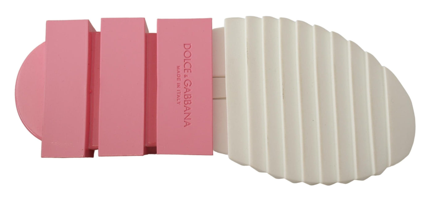 Dolce & Gabbana Pink White Logo s Sorrento Sneakers
