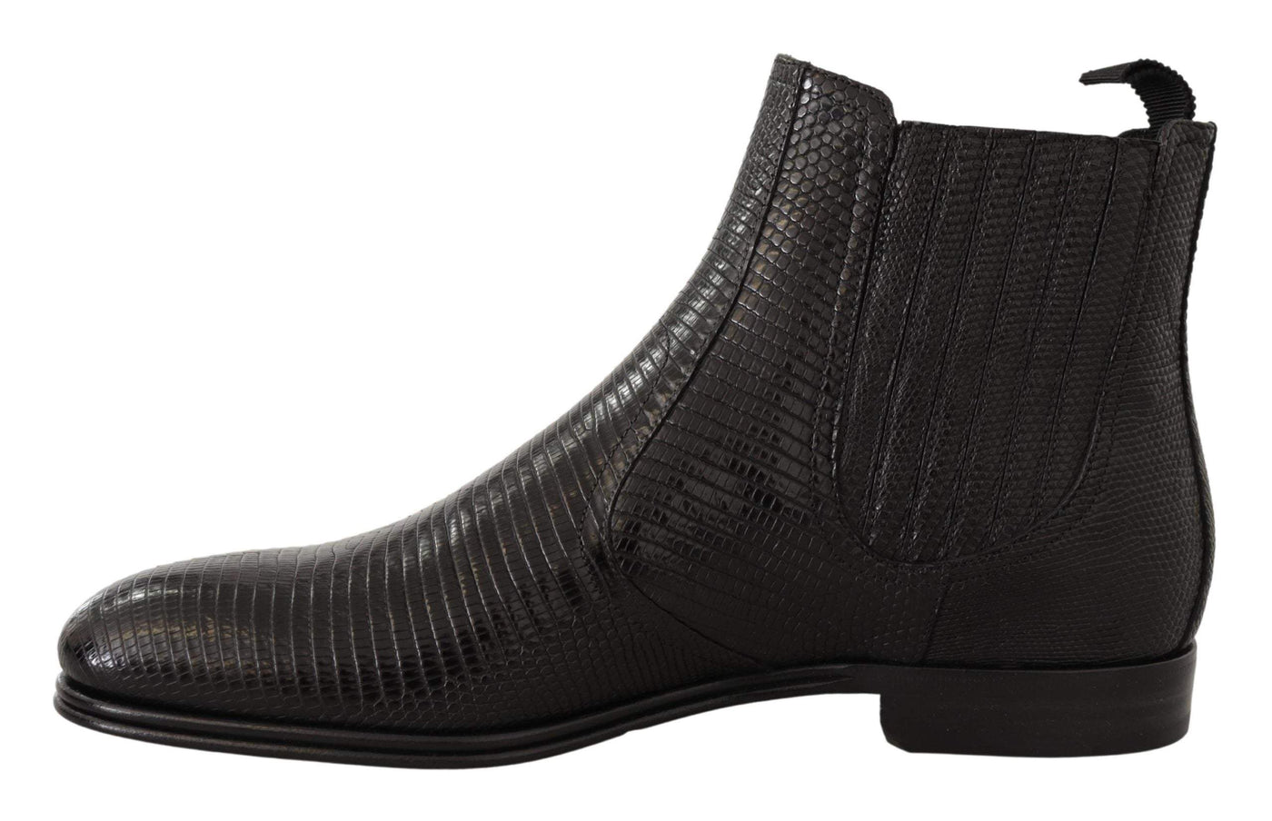 Dolce & Gabbana Black Leather Lizard Skin Ankle Boots #men, Black, Boots - Men - Shoes, Dolce & Gabbana, EU40/US7, feed-agegroup-adult, feed-color-Black, feed-gender-male at SEYMAYKA