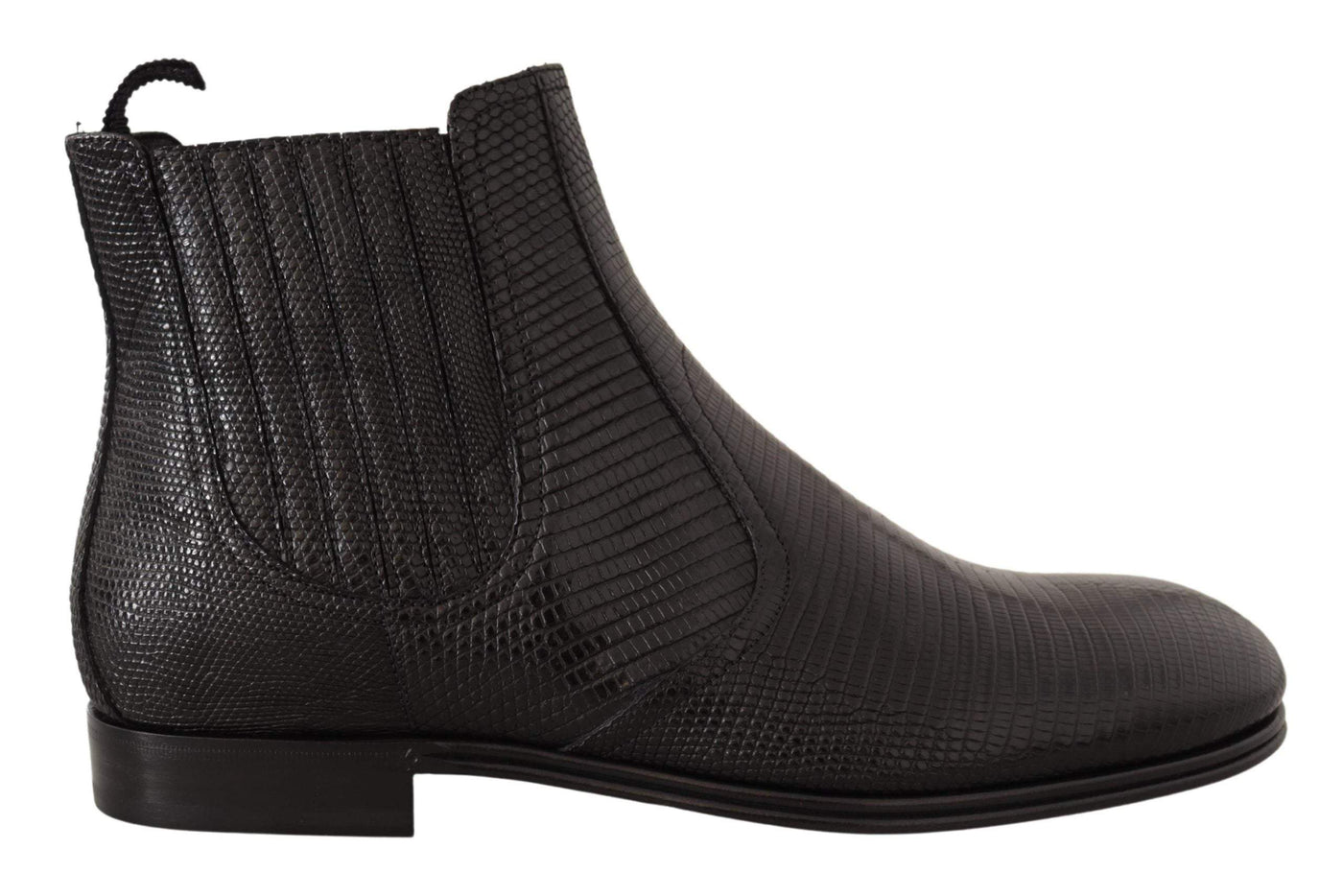 Dolce & Gabbana Black Leather Lizard Skin Ankle Boots #men, Black, Boots - Men - Shoes, Dolce & Gabbana, EU40/US7, feed-agegroup-adult, feed-color-Black, feed-gender-male at SEYMAYKA