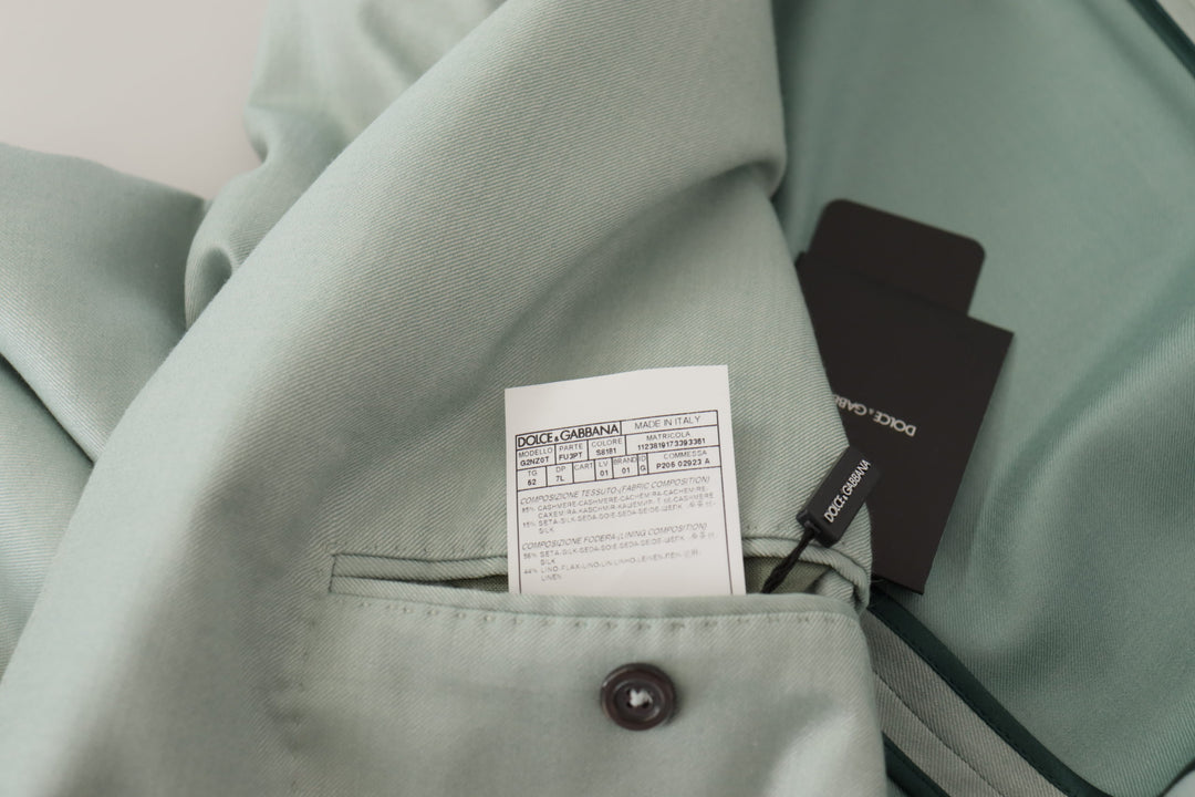 Dolce & Gabbana Green Cashmere Jacket Blazer Jacket