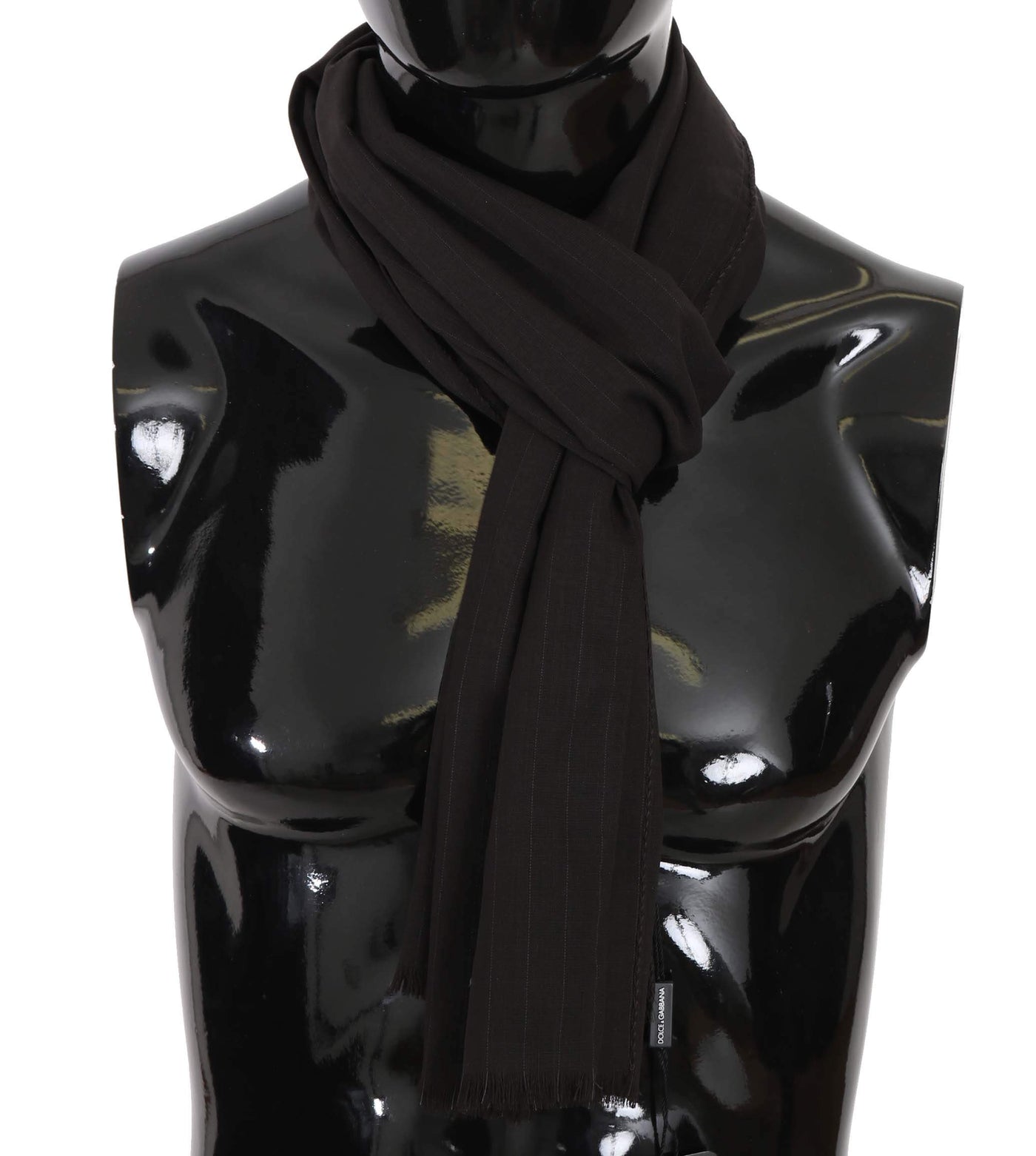 Dolce & Gabbana  Brown Virgin Wool Striped Pattern Wrap Scarf #men, Accessories - New Arrivals, Brand_Dolce & Gabbana, Brown, Catch, Dolce & Gabbana, feed-agegroup-adult, feed-color-brown, feed-gender-male, feed-size-OS, Gender_Men, Kogan, Scarves - Men - Accessories at SEYMAYKA