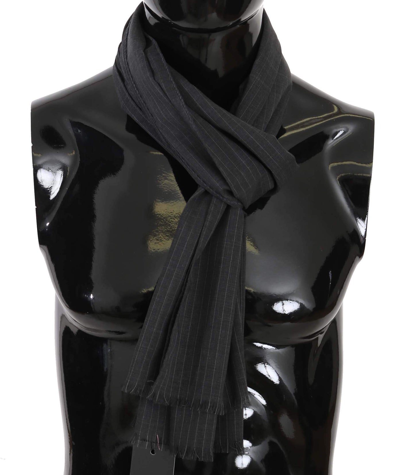 Dolce & Gabbana  Gray 100% Wool Striped Pattern Wrap Scarf #men, Accessories - New Arrivals, Brand_Dolce & Gabbana, Catch, Dolce & Gabbana, feed-agegroup-adult, feed-color-gray, feed-gender-male, feed-size-OS, Gender_Men, Gray, Kogan, Scarves - Men - Accessories at SEYMAYKA