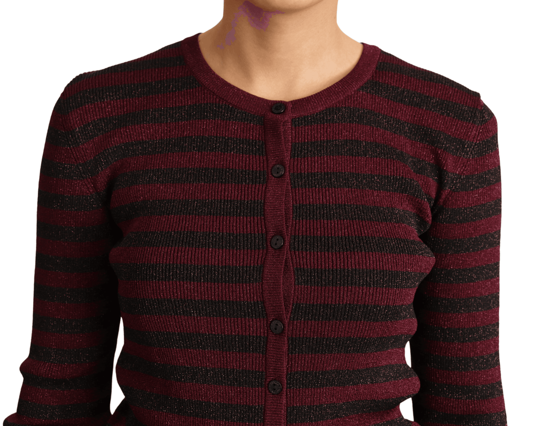 Dolce & Gabbana Black Red Striped Viscose Cardigan Sweater #women, Black, Dolce & Gabbana, feed-agegroup-adult, feed-color-Black, feed-gender-female, IT38|XS, IT42|M, Sweaters - Women - Clothing, Women - New Arrivals at SEYMAYKA