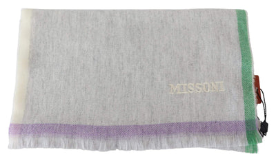Missoni Beige 100% Cashmere Unisex Wrap Scarf #men, Accessories - New Arrivals, Beige, feed-agegroup-adult, feed-color-Beige, feed-gender-male, Missoni, Scarves - Men - Accessories at SEYMAYKA