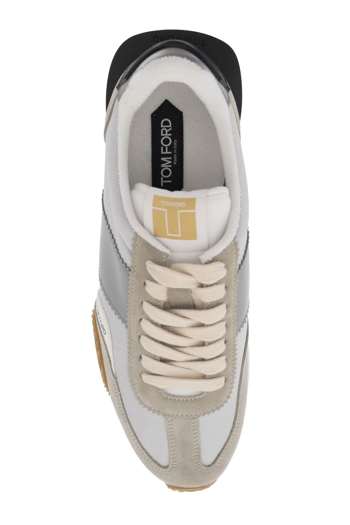 Tom ford james sneakers in lycra and suede leather-1
