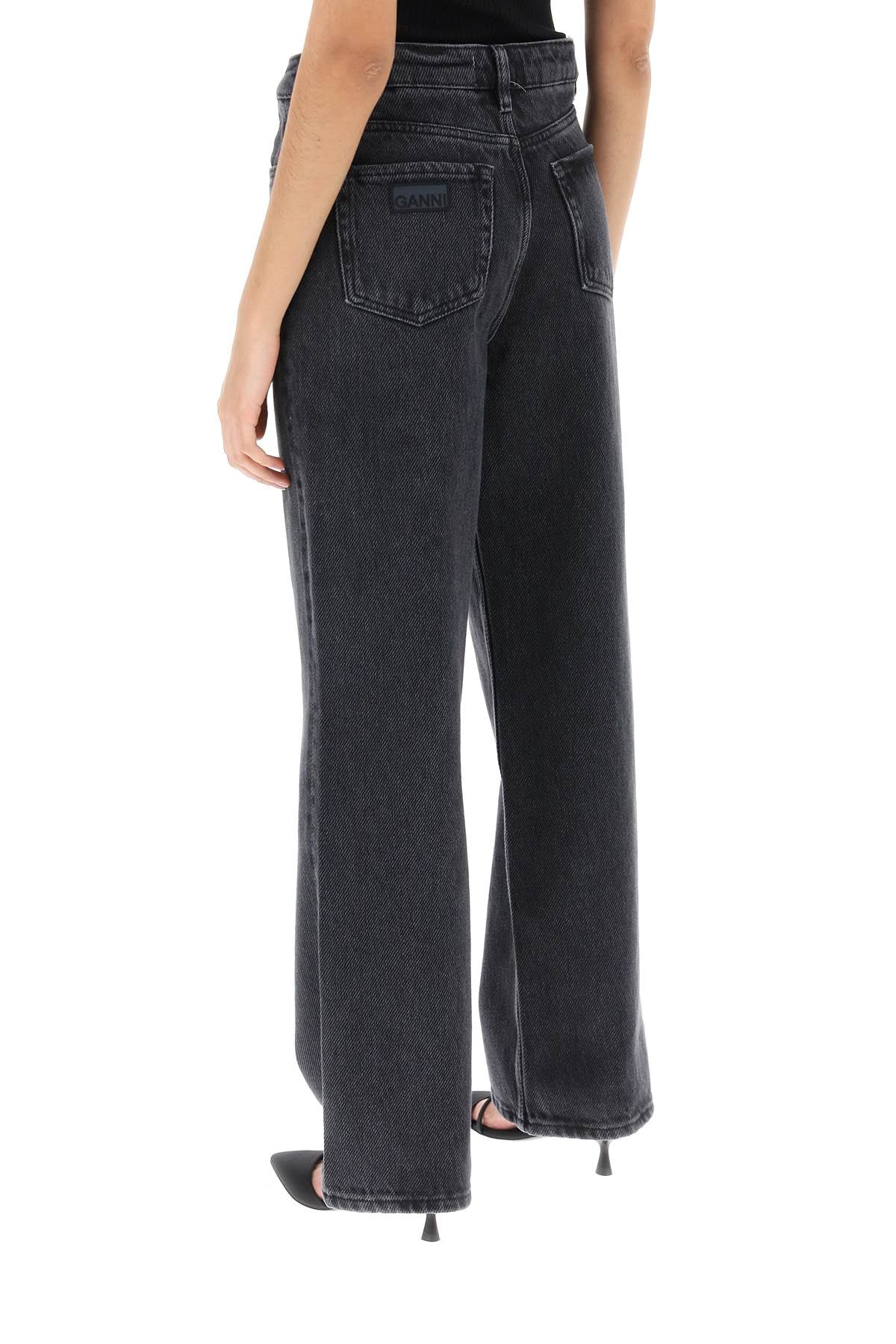 Ganni loose jeans with drawstring-2