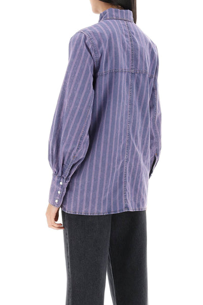 Ganni striped denim shirt-2