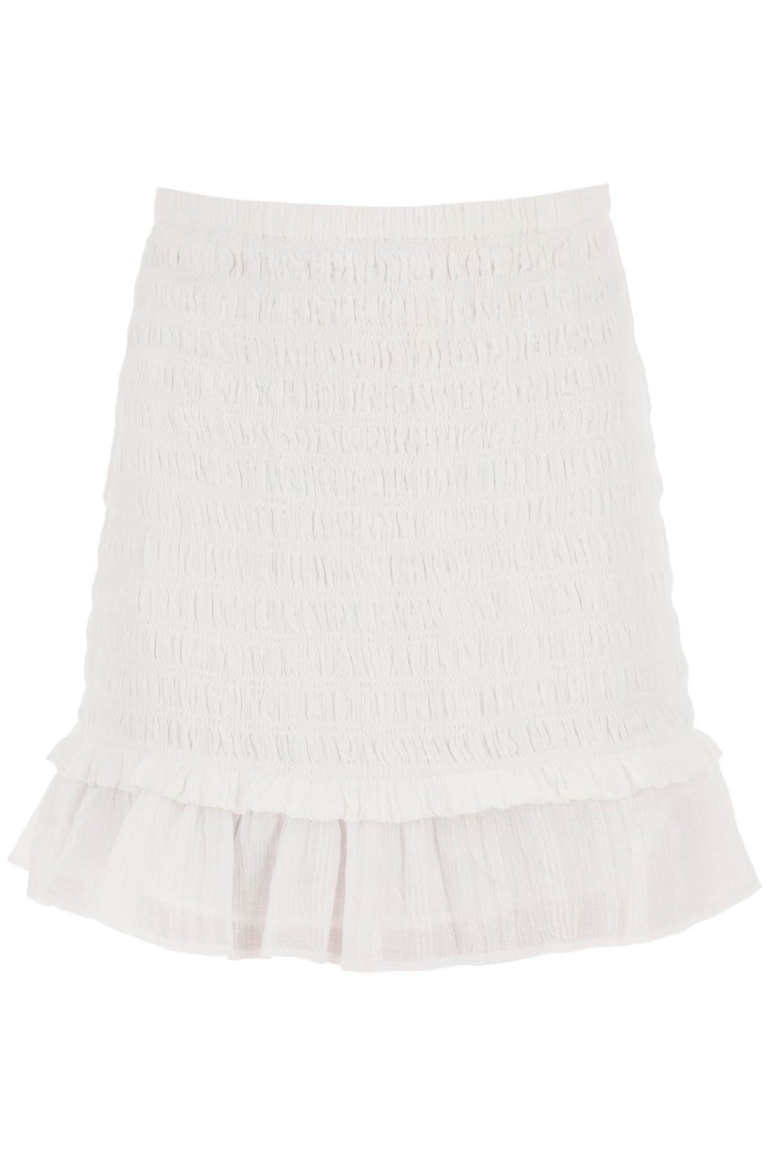 Isabel marant etoile smocked cotton dorela mini skirt-0