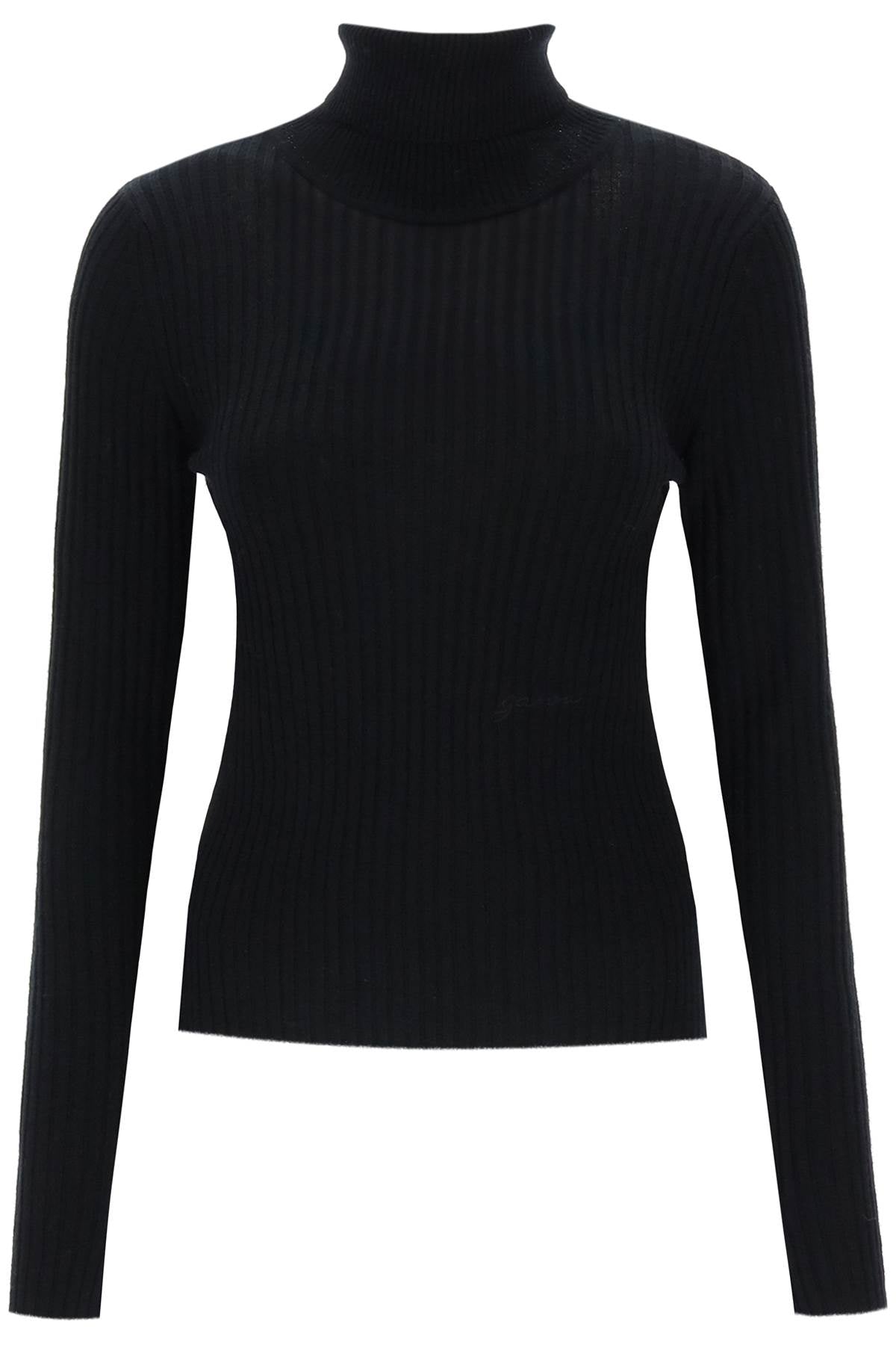 Ganni turtleneck sweater with back cut out-0