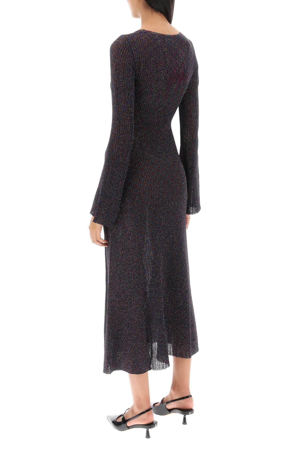 Ganni lurex-knit midi dress-2