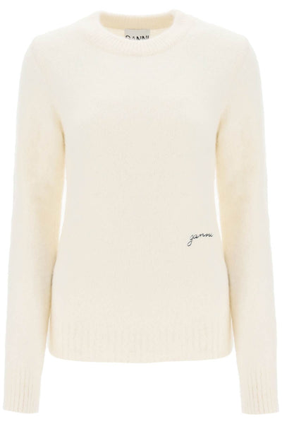 Ganni sweater in brushed alpaca blend-0