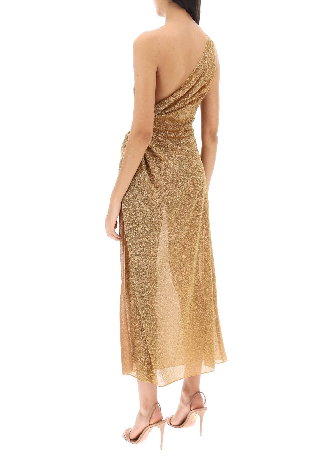 Oséree one-shoulder dress in lurex knit-2