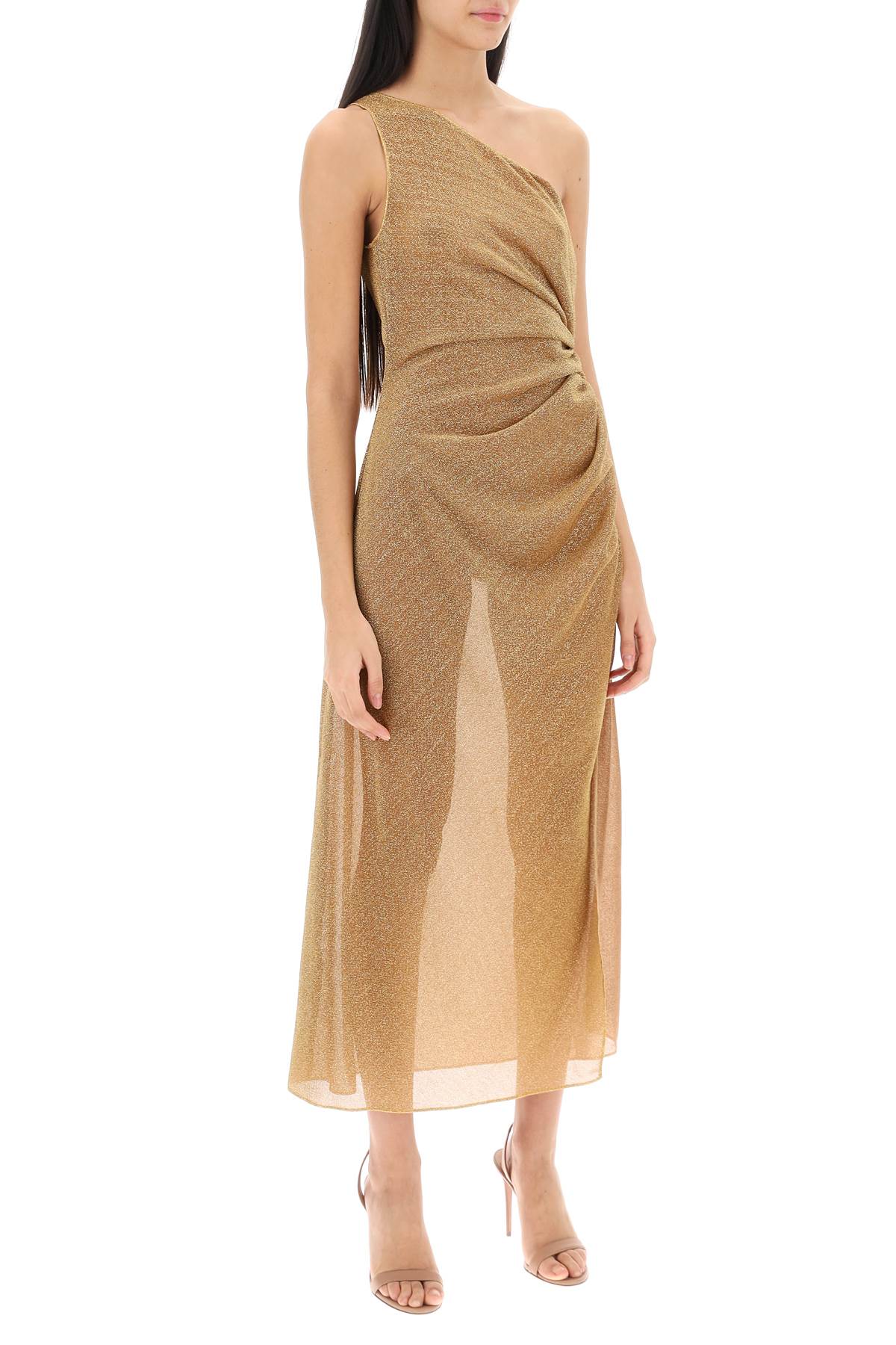 Oséree one-shoulder dress in lurex knit-1