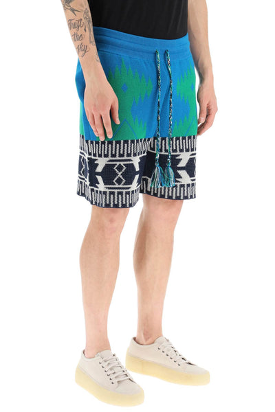 Alanui jacquard cotton icon shorts-1