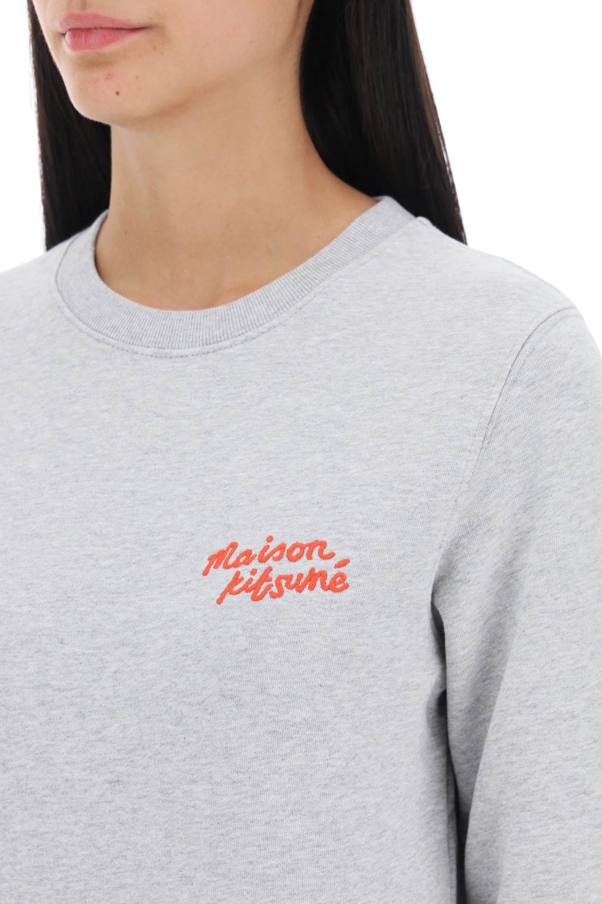 Maison kitsune crew-neck sweatshirt with logo lettering-3