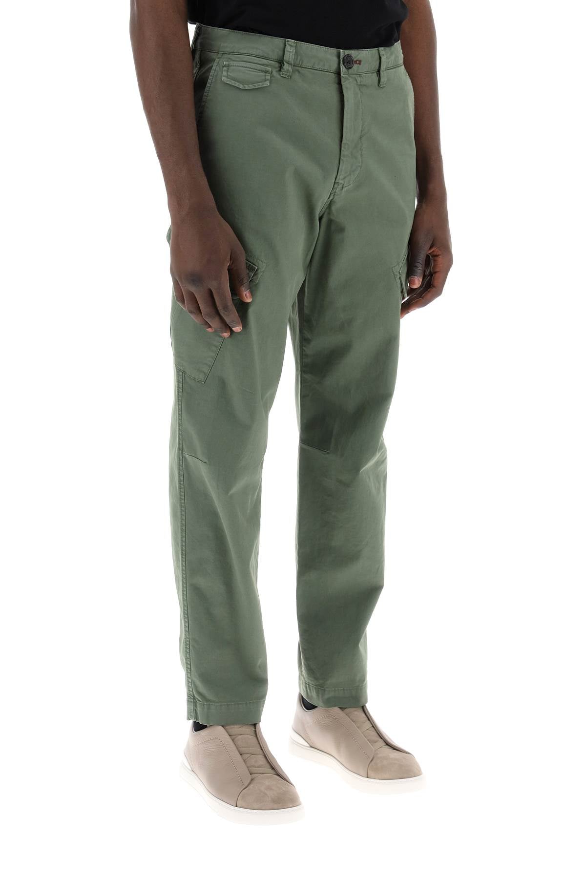 Ps paul smith stretch cotton cargo pants for men/w-1