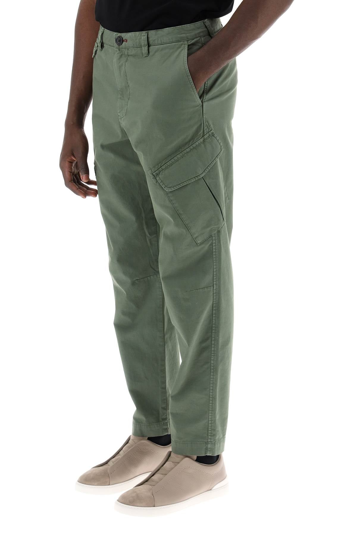 Ps paul smith stretch cotton cargo pants for men/w-3