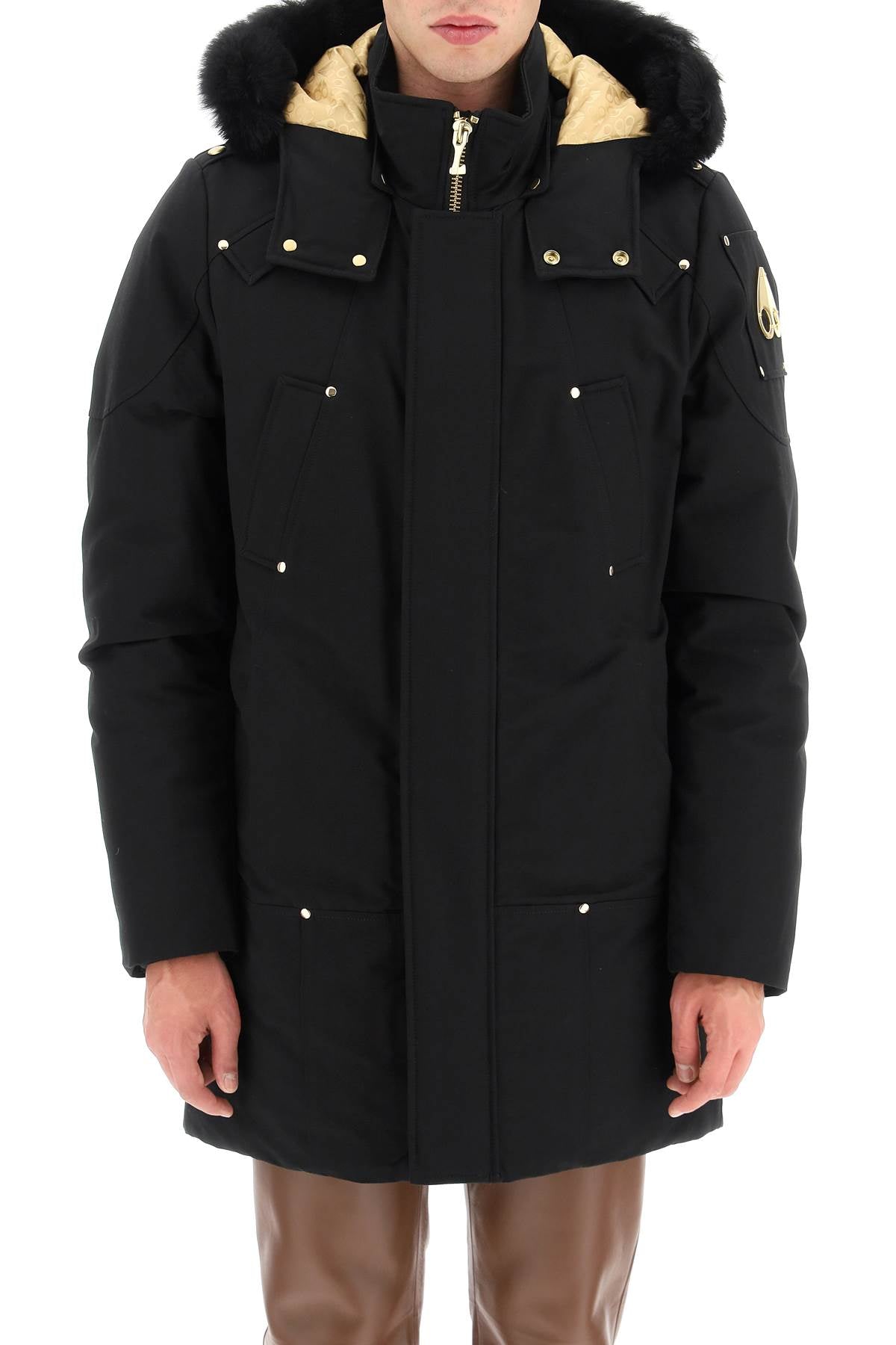 Moose knuckles gold stirling neoshear parka with shearling trimming-1