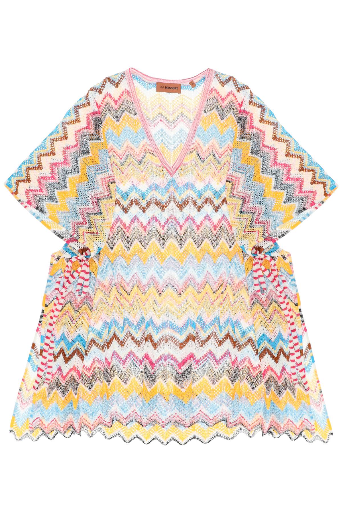 Missoni multicolor knit poncho cover-up-0