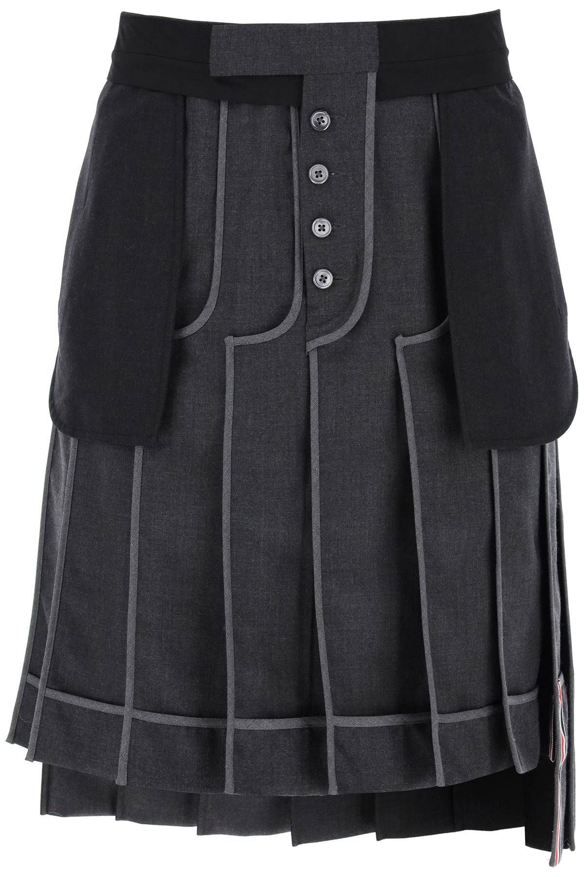 Thom browne inside-out pleated skirt-0