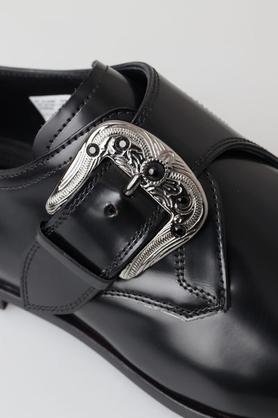 Dolce & gabbana Black Leather Monk Strap Dress Formal Shoes